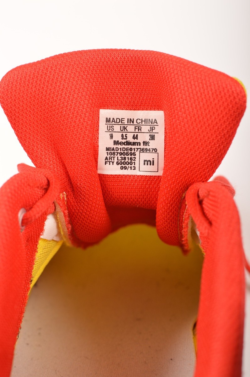 Adidas Mi Vintage Yellow/Red Running Sneakers Shoes L38162 Size US