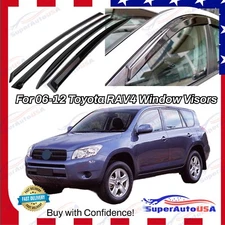 For Toyota RAV4 2006-2012 Vent Window Visors Rain Sun Wind Guard Shade Deflector