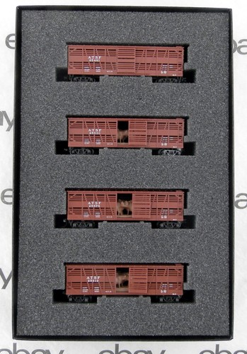 Stock wagon d'expédition échelle N 40' (lot de 4) - ATSF - MTL #99300188 - Photo 3/4