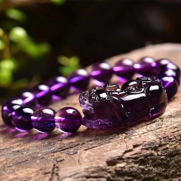 Amethyst Round Crystal Bracelet | Buy Online Crystal Stone Bracelets —  Vastustoreonline