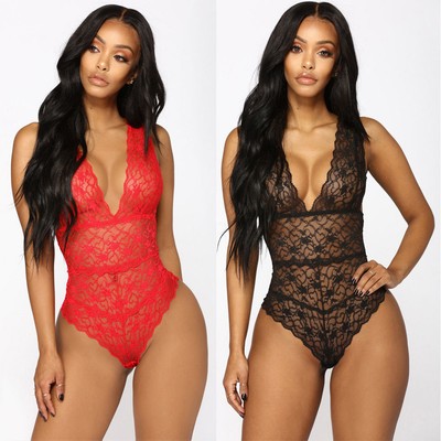 Women Sexy Lingerie Lace Nightwear Underwear Bodysuit Stockings Set Sleepwear | eBay Women Sexy Lingerie Lace Nightwear Underwear Bodysuit Stockings Set Sleepwear | eBay