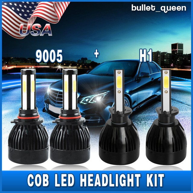 9005 H1 6000K LED Headlight Kit Combo Bulb High Low Beam for Acura RSX