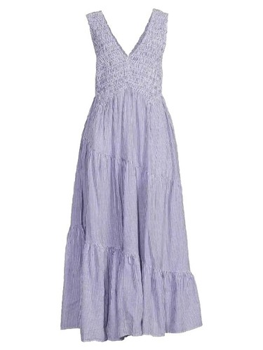 FreshService Long Sleeve Shirt, Free Cotton, Blue Stripe, FSW-22