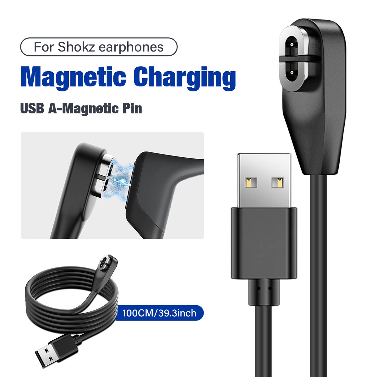 Charger Cable for Shokz Aeropex/OpenRun Mini/Pro earphones Fast