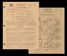 United Motors Service Inc Auto Radio Service Bulletin for Model 4037 (1933