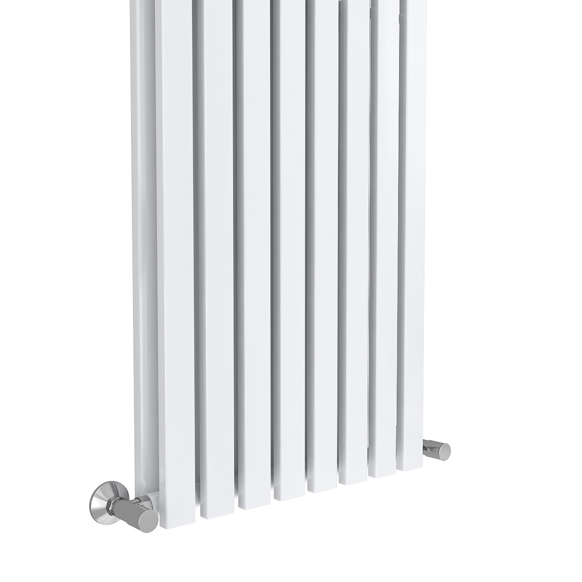 Vertical Column Designer Radiator Rectangle Flat Panel Double White 1600x550mm