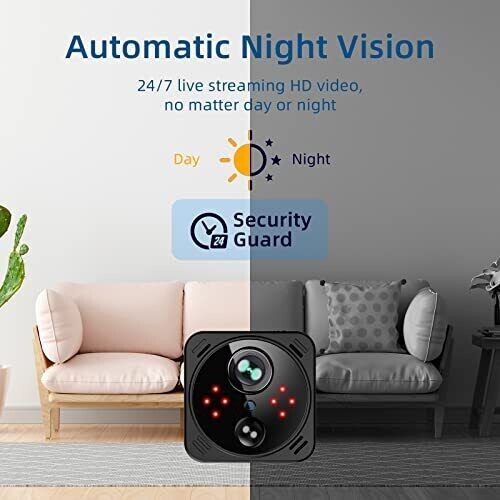 Mini Spy Camera Hidden WiFi 4K Wireless Indoor Small Nanny IP Cam Home Security