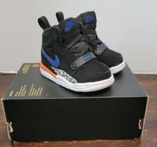 Nike Air Jordan Legacy 312 Black Orange Blue AT4055-048 High Top Kids Size 4c