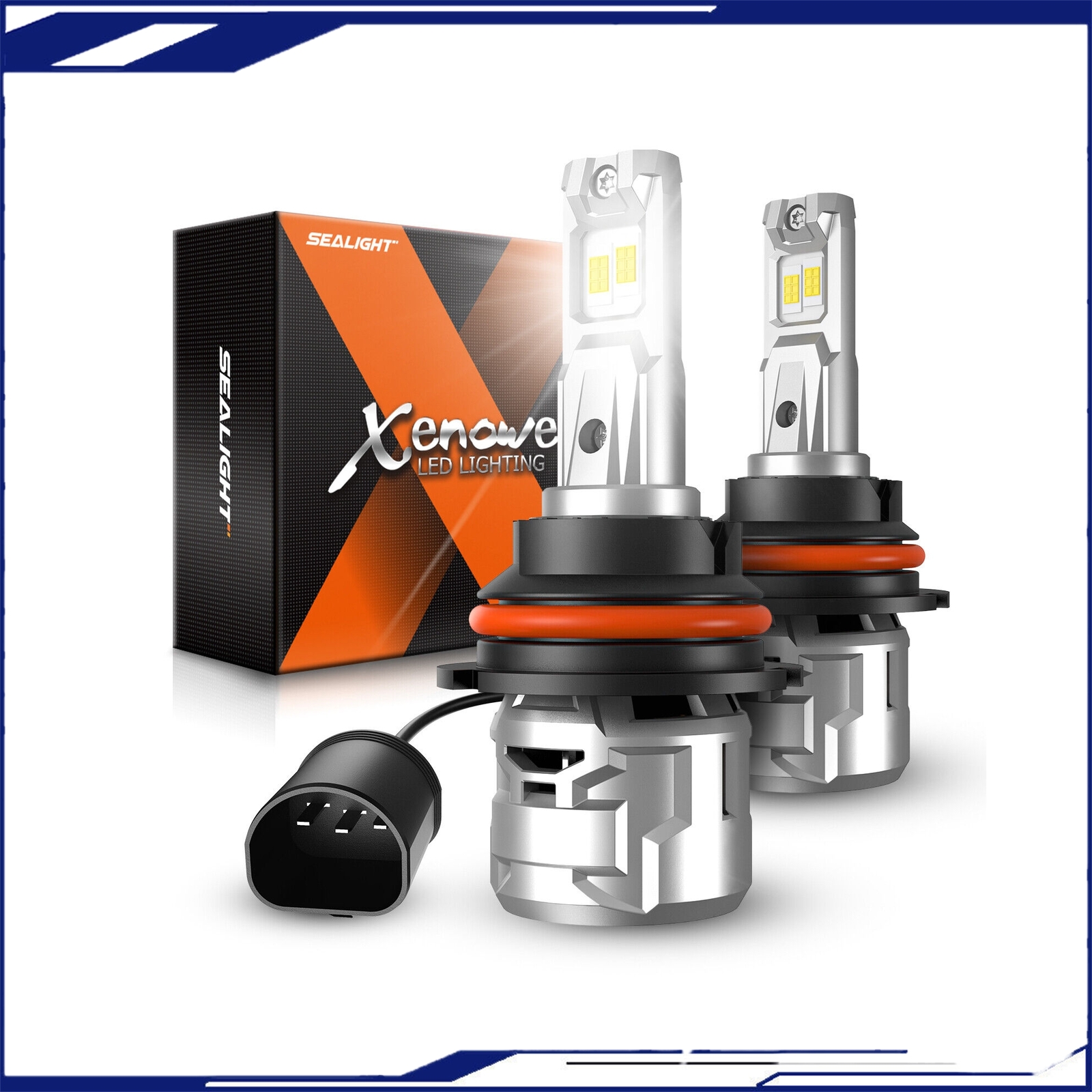 Headlight Bulbsv LED Light SEALIGHT 9007 HB5 Bulbs Super Bright X5 Car Lamp 2x