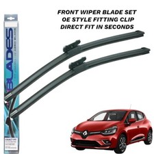 Renault Clio Front Wiper Blades Set Windscreen 2019 Onwards Direct Fit 28" 12"