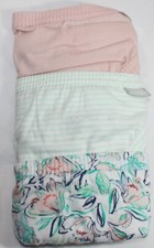 New 3 pack JOCKEY covered waistband 100 cotton STRING BIKINI PINK GREEN Stripes