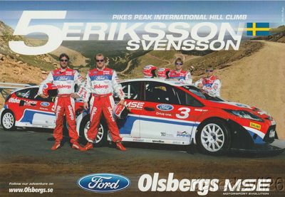2009 Andreas Eriksson + Per Ola Svensson Olsbergs MSE Ford PPIHC Hero Card