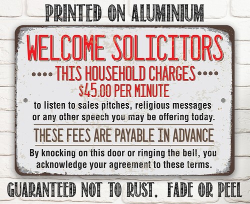 Blechschild - Welcome Solicitors, dieser Haushalt kostet 45 $ pro Minute - langlebig - Bild 8 von 9