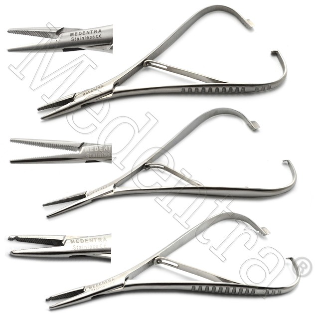 3Pcs Set Mathieu Needle Holder/Drivers Slim Line Forceps Elastic Ligature Pliers eBay