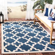 Safavieh Indoor / Outdoor Navy / Beige Area Rugs - CY6913-268