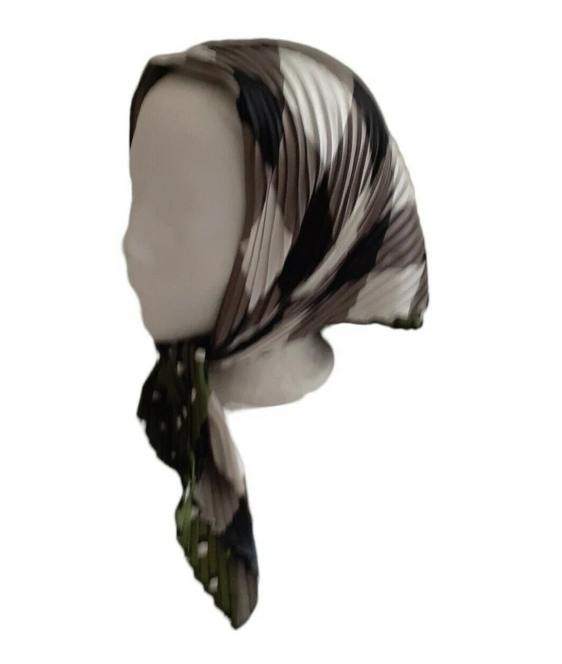 Bufanda Retro Acordeón Plegable Lunares Tostado Oliva Geométrico Viva Las Vegas VLV Foto 2 de 4