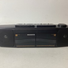 Vintage MAGNAVOX Boom Box Dual Cassette Radio D8097 Tested  Works