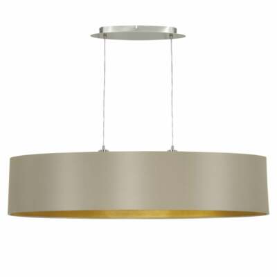 EGLO Maserlo Glanz Trommel Decken Pendelleuchte - Taupe & Gold - UVP 189£