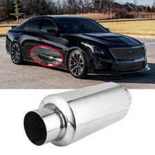2.5" OD/ID 12" Length Exhaust Muffler Resonators Deep Sound For Cadillac CTS-V