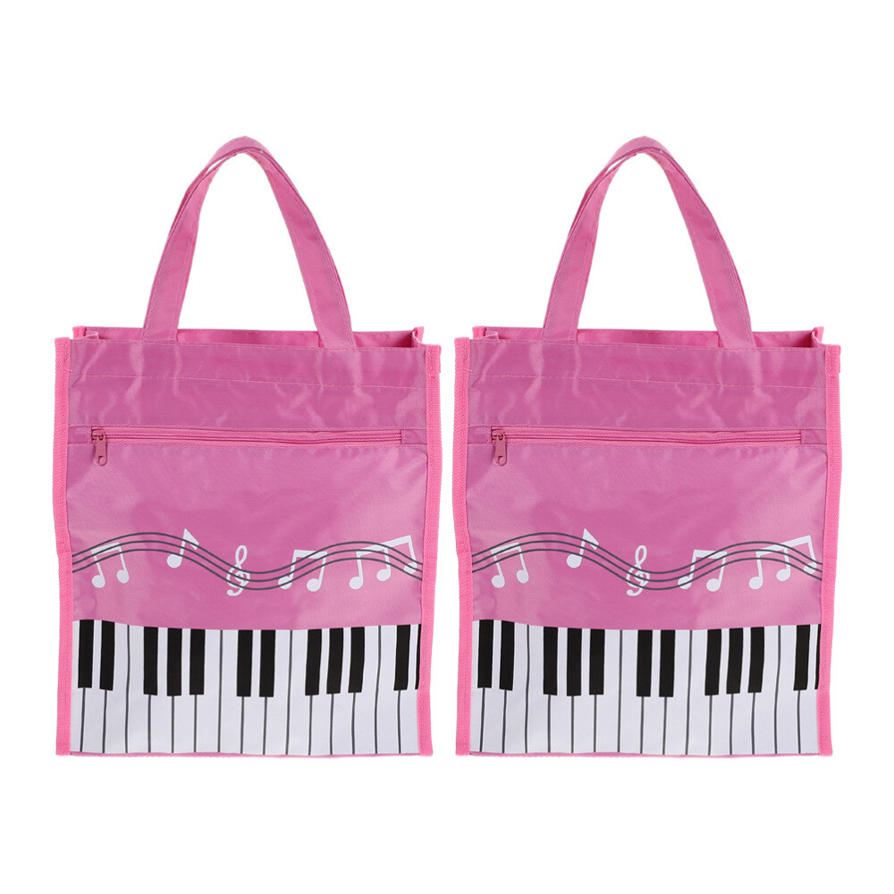 2 pcs Girl Tote Bag Music Books Bags Portable Handbag Music Note