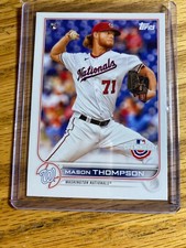 2022 Mason Thompson Topps Opening Day RC Rookie Card Washington Nationals #145