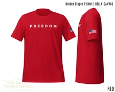 Charlie Kirk Freedom T Shirt USA Flag Sleeve Tee for Men Women Patriotic Gift