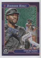 2021 Donruss Optic Diamond Kings Green Dragon Prizm 4/88 Starling Marte #17 1ax