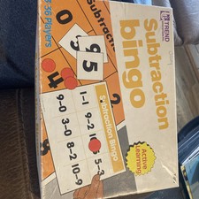 Vintage TREND Enterprise SUBTRACTION Bingo Learning Game Homeschool Classroom