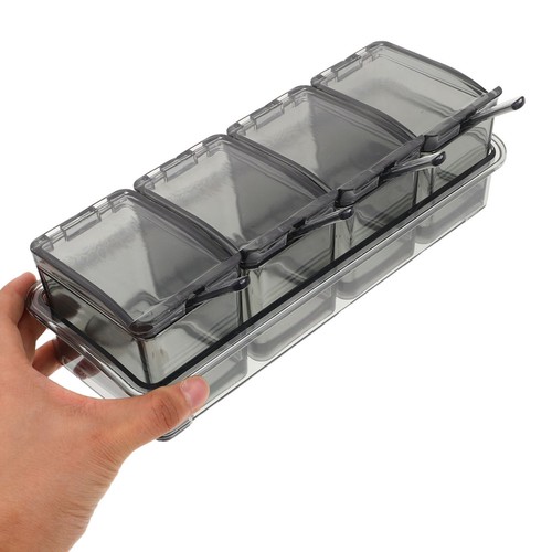 Seasoning Box Portable Container Compartment Boxes Multi-grid Jar - Picture 11 of 12