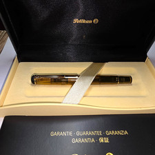 Pelikan M250 Demonstrator Fountain Pen In Rare Cognac Amber Color 14Kt B Nib