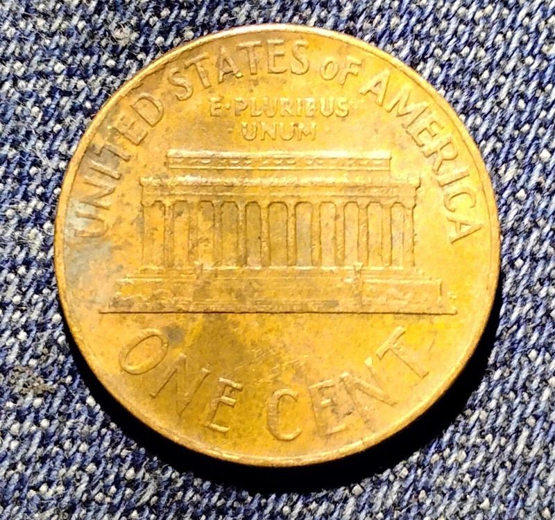 1966 No Mention Lincoln Memorial Cent Business Strike Copper