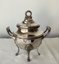 Sucrier en métal argenté Wiskemann modèle Empire