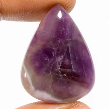 100% Natural Chevron Amethyst Pear Cabochon Gemstone 37 Ct. 31X23X7 mm A-35999