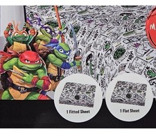 Teenage Mutant Ninja Turtle Kids 2 Piece Set Twin Sheet  Fitted Sheet