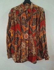 Vintage Patchwork Hemd Paisley Multicolor Dam...