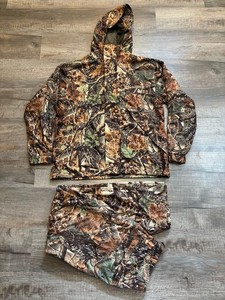 Cabelas Dry Plus Rain Jacket And Pants Med Set Seclusion 3D Camo Hooded