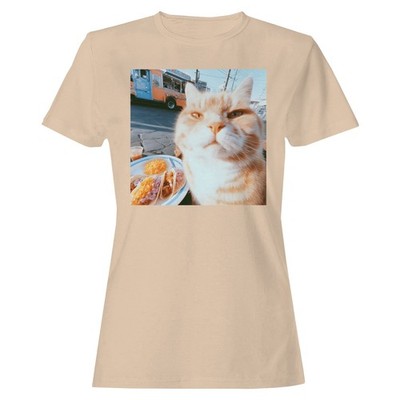 Cat Enjoying Taco Women's T-shirt