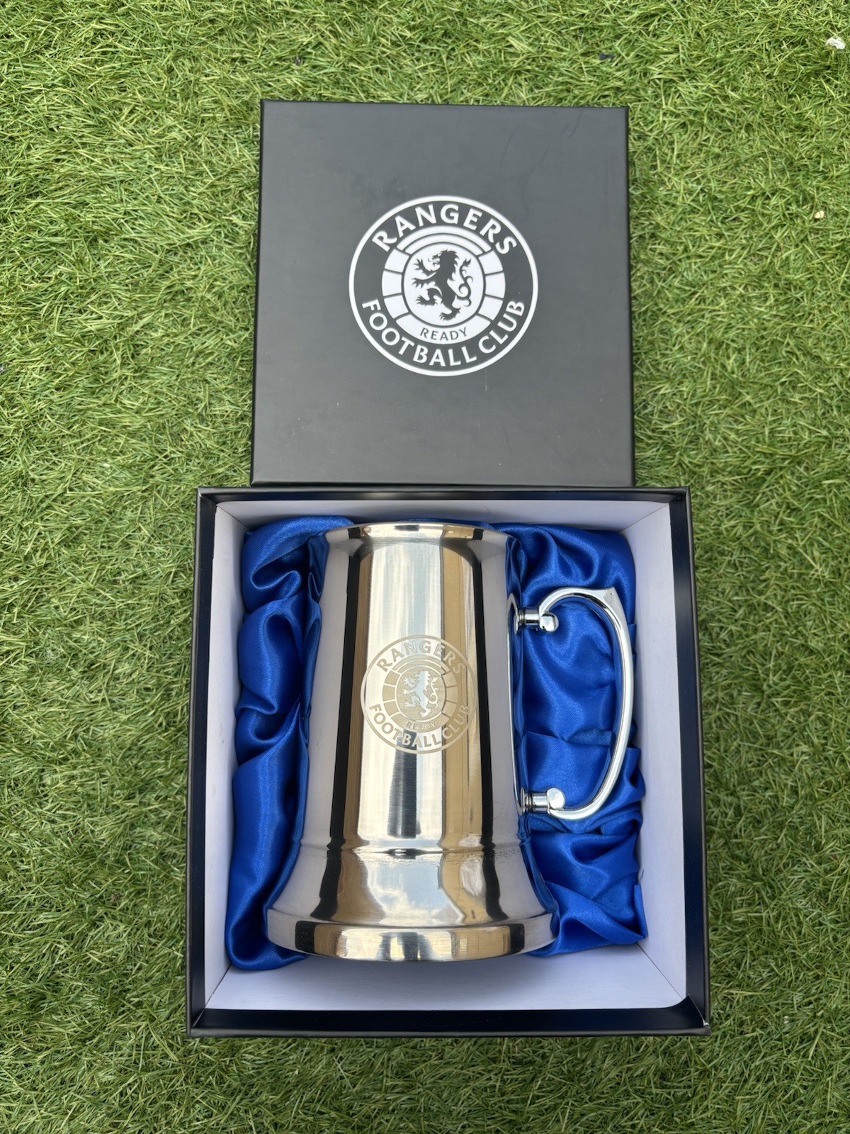 Official Glasgow Rangers FC Stainless Steel Stein Pint Tankard Gift Boxed 550ml