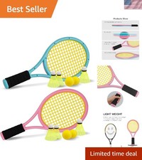 All-in-One Kid's Sports Set: 2 Rackets & Accessories for Tennis and Badminton