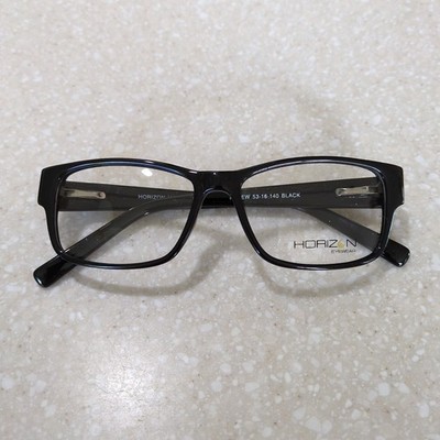 Horizon Eyewear H-View Black Eyeglasses Frames 53-16-140