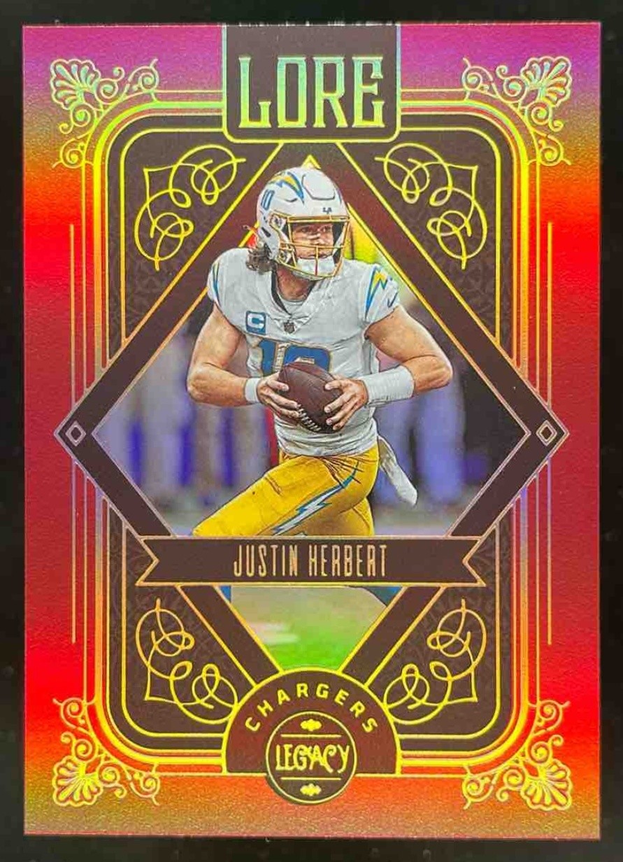 2023 Panini Legacy Justin Herbert Lore SSP CASE HIT Los Angeles Chargers