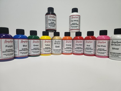 #ad Angelus Acrylic Leather Paint Best Sellers Starter Kit 4 Ounce Bottles 12 Pack $87.95
