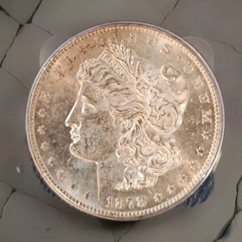 1878 S Morgan Silver Dollar ANACS MS61 Broken R - VAM-Broken Star - Frosty!