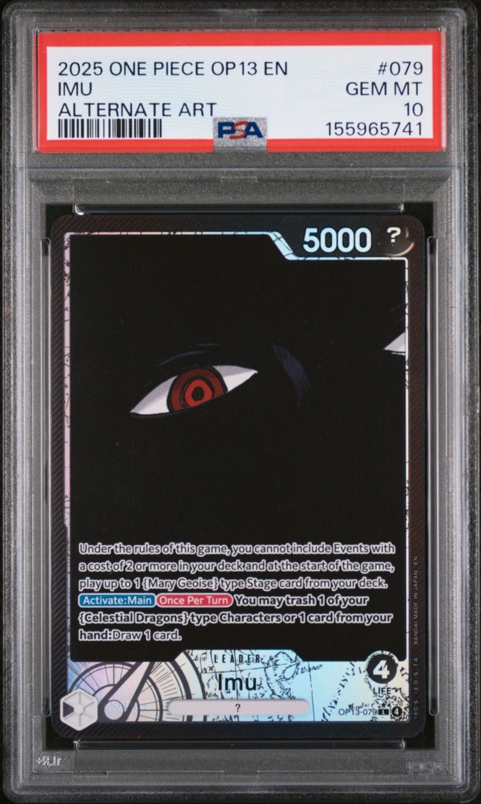 One Piece Imu Alternate Art OP13-079 PSA 10 Gem Mint