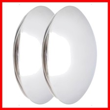 8.25 Chrome Baby Moon Wheel Covers For Ralley Wheels - 2 Piece Set