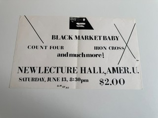 Black Market Baby Iron Cross Count Four Flyer Original DC Rare Punk Minor Threat