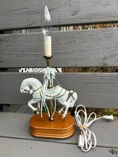 Vintage House Of Lloyd Porcelain Carousel Horse Lamp