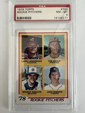 Topps 1978 #703 Rookie Pitchers Jack Morris Andersen PSA 8 Baseball Card