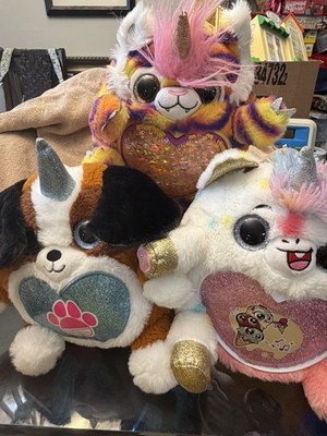 Lot Of 3 ZURU Rainbocorns - Sweet Shake Surprise & Sequin Surprise Tiger, & Dog