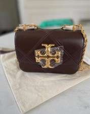 NEW Tory Burch Eleanor Brown Diamond Quilted Small Convertible Shoulder Bag 